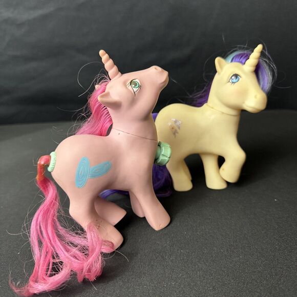Hasbro Other - Vintage 1980's My Little Pony Unicorns Twirler Spinning Tail + Shooting Star G1